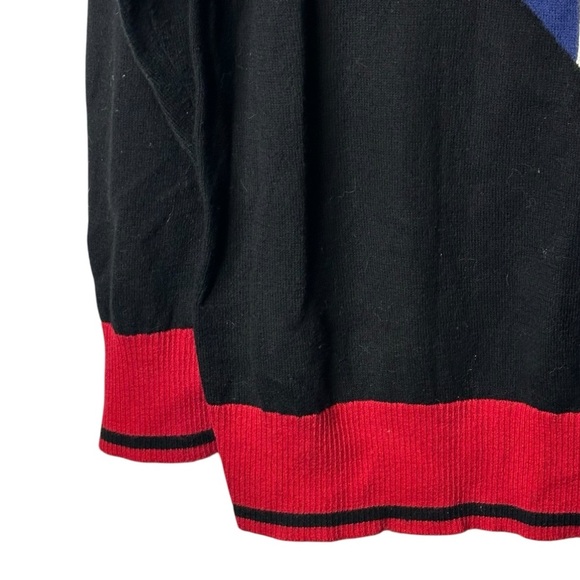Torrid Union Jack Heart Sweater Black Red‎ White Blue Womens Plus 3X Flag Cotton - Picture 4 of 10